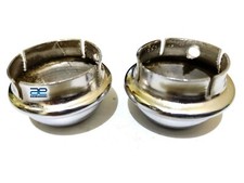 Jeu de cache moyeu de roue VESPA 10" plastique finition chromée avant et arri...