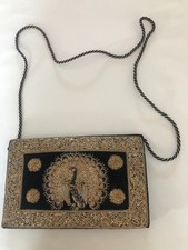 pochette de soirée ancienne + miroir de poche REVLON