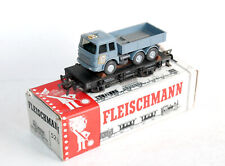 FLEISCHMANN HO 5219 WAGON PLATEFORME PORTE AUTO TRANSPORT VOITURE + CAMION BENNE