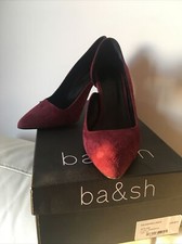 Très Beaux Escarpins de Marque Ba&Sh Taille 36 Couleur Bordeaux Comme Neufs Fête