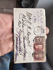 Courrier XIXeme Timbre  Reine Victoria Penny Paddington Graye Courseulles-sur-Me