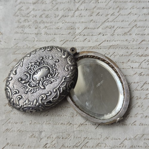 Pendentif médaillon miroir - pendentif,