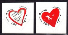 Timbres autoadhésifs Coeur Agnès B. 2023
