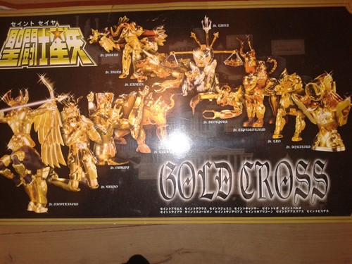 Bandai gold cross box - gold,