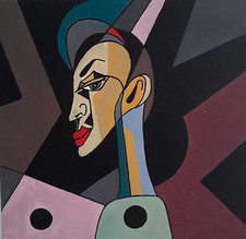 Acrylique sur toile , 2025 , 40 x 40 cm , B Jost , ref Artmajeur , côte AKOUN