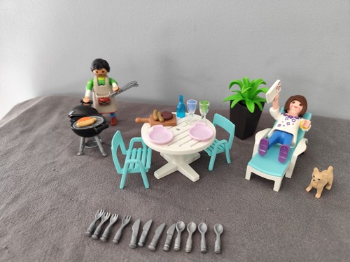Playmobil barbecue terrasse - barbecue,