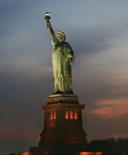 Statue liberty manhattan - of,