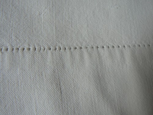 Ancien drap jour echelle blanc - echelle,