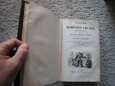 RARE AVENTURES ROBINSON CRUSOE VOYAGES GULLIVER GRAVURES GRANDVILLE UTOPIE  1845