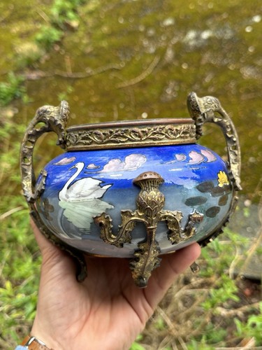 Vase bronze faïence art - bronze,