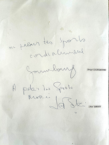 Extrêmement rare autographe
