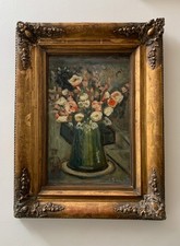 Huile sur panneau nature morte