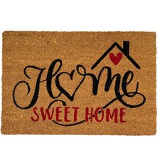 Tapis Rectangulaire En Fibre De Coco Écrit Sweet Home 40x60 Cm Pour L'Entrée