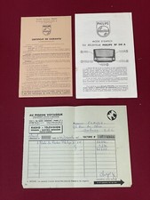 Manuel Notice Facture ancienne PHILIPS BF 341A Radio TSF FR