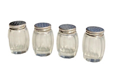 Salières ou poivrières en argent massif et cristal deux poinçons