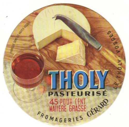 Etiquette fromage tholy - etiquette, de