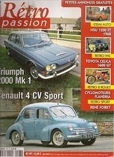 RETRO PASSION 197 TRIUMPH 2000 MK1 RENAULT 4CV SPORT NSU 1200 TT CYCLO FLANDRIA