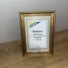 Petit Cadre Photo Doré Décor Fleurs Roses Pour Photo 10 X 15 Cm 