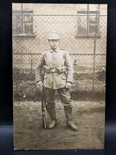 Carte postale postcard feldpost feldgrau uniforme équipement bonnet à boutons