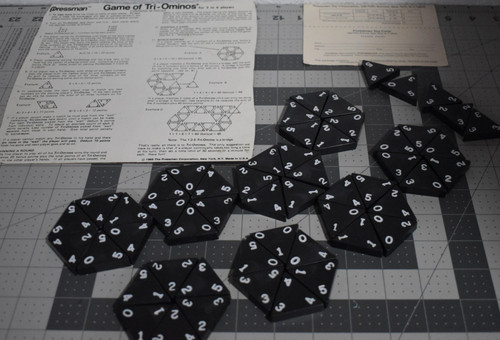 Triominos board game parts - board,