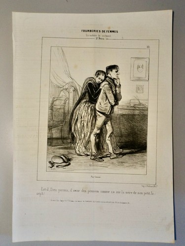 Gavarni litho - gavarni, p.(1804-1866)-litho