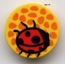 Lego 4150px26 x2 Tile Ladybug