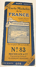 Carte MICHELIN - Carte N° 83 - Carcassonne Nîmes - 1925 - Bel Etat - Manque Dos.