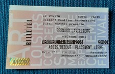 ticket billet place concert Bernard LAVILLIERS 2008 PARIS
