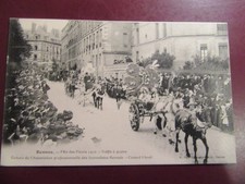 CARTE POSTALE-35-RENNES- FETE DES FLEURS 1910-Trèfle à quatre-Voiture de l' Asso