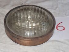 Lentille Fresnel Verre Projecteur Lampe SNCF Gremer Ou Autre Entourage Cuivre