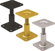 Support de poteau noir, argent, jaune pied de support réglable en hauteur...