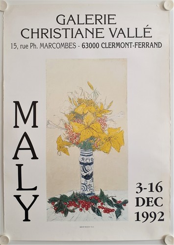 Affiche maly 1992 exposition - maly,