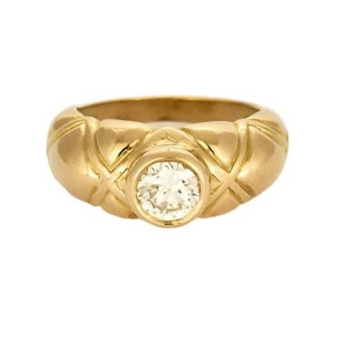 Bague jonc matelassée or - jonc,