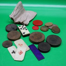 Lot de jetons divers en bois