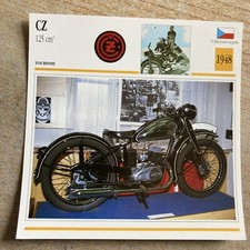 CZ 125 cm3 1948 carte moto collection Atlas Tchécoslovaquie