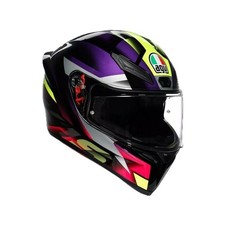 Casque Intégral Moto AGV K1 K1-S Fastlap Noir/Violet/Rose E2206 Sport