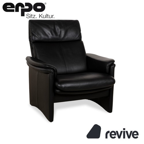 Erpo chalet cuir fauteuil noir - cuir,
