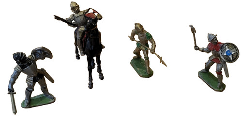 Plastic medieval figurines