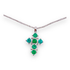 Collier + Croix En Or Blanc