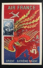 carte Premier 1er jour Air-France Timbre N° 907 Maurice Noguès Obl Paris 1951