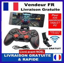 Manette de Jeu Sans Fil Bluetooth 3.0, Contrôleur PC/Android, Support Téléphone,
