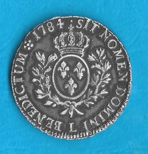 6/ Superbe Ecu argent 1784 Louis XVI atelier L