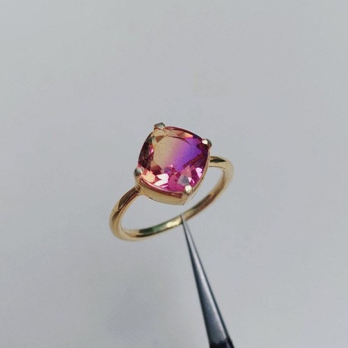 Bague amétrine taillée - bague,