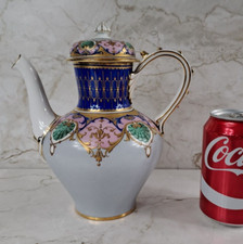 belle cafetière théière porcelaine de Sèvres 19ème antique coffee tea pot 1856