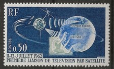 N° 1361**  1ère LIAISON DE TELEVISION PAR SATELLITE "TELSTAR"