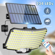 Lampe Solaire Extérieure 234LED Détecteur Mouvement Étanche IP65 Sécurité