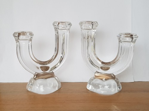 Lot bougeoirs cristal art - lot,