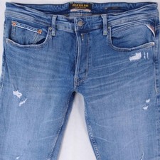 Hommes Replay MA972 GROVER Regular Straight Élasthanne Bleu Jeans W36 L32