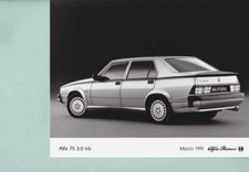 photo de presse / press photo original Alfa Romeo 75 3.0 V6 03/1991