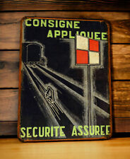 Plaque métal SNCF Consignes